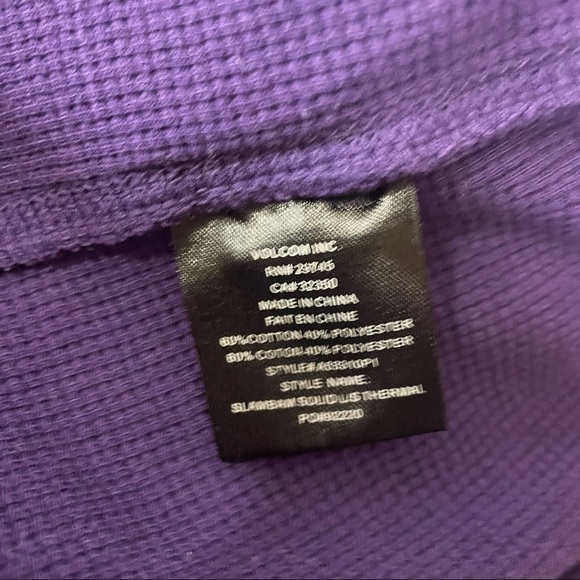 Volcom Sweater Mens Large Crew Neck Sweatshirt Skateboarding Thermal Long Sleeve - Picture 8 of 8